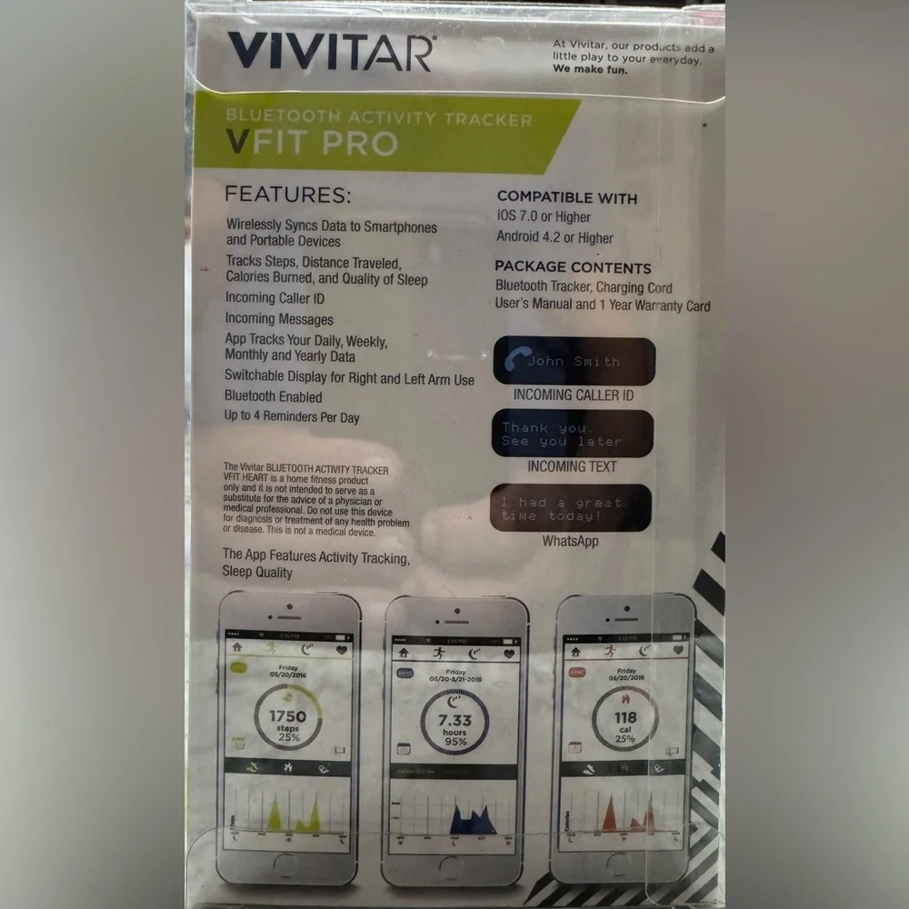 006 NIB VIVTAR VFIT PRO SMART WATCH